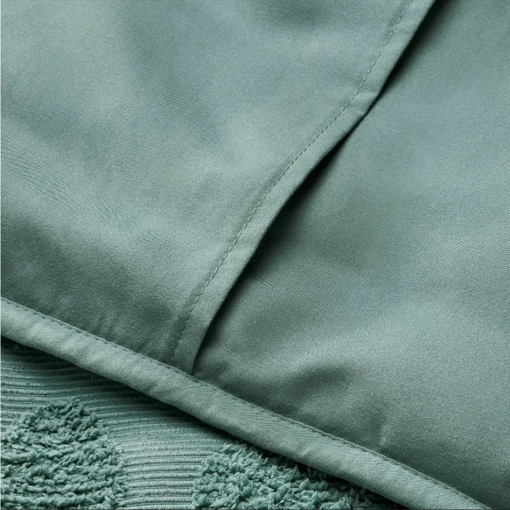 (2) Opalhouse Vintage Chenille Sunset & Vine Quilt Standard Sham Light Teal NWT